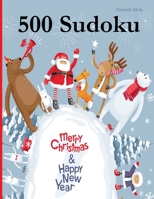 500 Sudoku: Merry Christmas & Happy New Year 3954978458 Book Cover