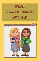 what i love about my sister: Gift Perfect For Your Sister's Birthday or Sister day and Reasons Why I Love My Sister: Personalized Prompt Writing Book B086Y5MM3Y Book Cover