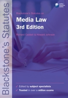 Blackstone's Statutes on Media Law 0199656339 Book Cover