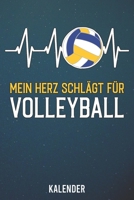 Kalender: 2020 A5 1 Woche 2 Seiten - 110 Seiten - Mein Herz schl�gt f�r Volleyball 1655501186 Book Cover