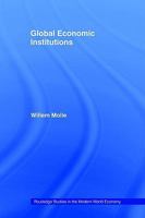 Global Economic Institutions 0415406811 Book Cover