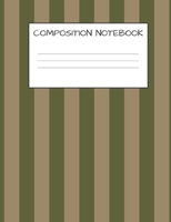 COMPOSITION BOOK: STRIPES COVER FOR KIDS MILITARY FAMILIES, ELEMENTARY SCHOOL WIDE RULED 120 PAGES 1686893418 Book Cover