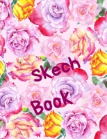 Skech Book: Watercolor Roses Notebook for Drawing, Painting, Doodling and Sketching, 110 pages, 8.5"x11" 1655739174 Book Cover