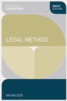 Legal Method (Palgrave Macmillan Law Masters) 1137027681 Book Cover