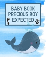 Baby Book  Precious Boy Expected: Unique Pregnancy - First Birthday Party Baby Shower Gift Album for Boy and Expecting Parents. Baby Gift Newborn / Baby Gift Handprint / Baby Gift 1 year Boy 1695679733 Book Cover
