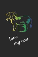 Love my cow: Notizbuch, Notizheft, Notizblock - Geschenk-Idee f�r Landwirte & Milch-Bauern - Karo - A5 - 120 Seiten 1087000599 Book Cover