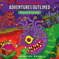 Dungeons & Dragons Adventures Outlined Coloring Book 0786966645 Book Cover