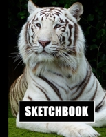 Sketchbook: White Tiger Cover Design - White Paper - 120 Blank Unlined Pages - 8.5" X 11" - Matte Finished Soft Cover 1704031788 Book Cover