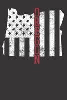 Notebook: Dot Grid Dotted 6x9 120 Pages Oregon Vintage Retro USA Flag America Merica 4th Of July 1082212768 Book Cover