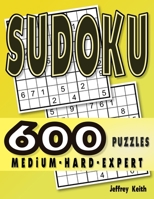 Sudoku puzzles for adults Medium Hard and Expert: 600 puzzles book with solution for Sudoku lover null Book Cover
