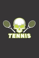 Tennis Skull: Lined notebook Tennis Sports Perfect gift idea for Backspin and Forhand player, sportsman and Point grabber 1702050408 Book Cover