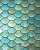 2020: Weekly and Monthly Planner/Calendar Jan 2020 – Dec 2020 Mermaid Scales Blue and Iridescent Blue 1697431062 Book Cover