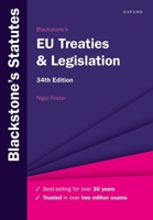 Blackstones Eu Treaties and Legislation 34th Edition 0198890427 Book Cover