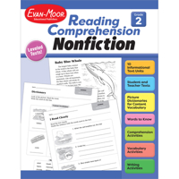 Evan-Moor Reading Comprehension: Nonfiction, Grade 2 - Homeschooling and Classroom Resource Workbook, Biographies, Science, Social studies, Geography, Leveled, Vocabulary, Text structure analysis 164514335X Book Cover