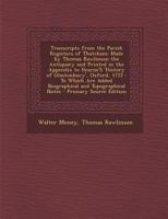 Transcripts From The Parish Registers Of Thatcham 1295293412 Book Cover