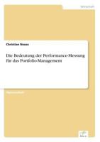 Die Bedeutung Der Performance-Messung Fur Das Portfolio-Management 3838638859 Book Cover