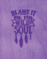 Blame It On My Wild Soul: Family Camping Planner & Vacation Journal Adventure Notebook | Rustic BoHo Pyrography - Purple Timber 1650073216 Book Cover