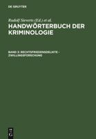 Handworterbuch Der Kriminologie,5 Bde. Komplettpr.,BD 3,Rechtsfriedensdelikte-Zwillingsforschung 3110059215 Book Cover