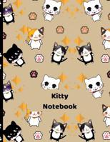 Kitty Notebook: Cute Kawaii Cat Novelty Gift - College Rule Notebook 8.5 x 11 1098771184 Book Cover
