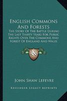 English Commons and Forests 1016949251 Book Cover