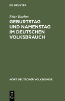 Geburtstag Und Namenstag Im Deutschen Volksbrauch 3112361059 Book Cover