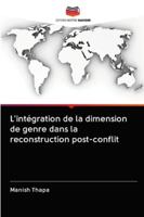 L'intégration de la dimension de genre dans la reconstruction post-conflit 620283823X Book Cover