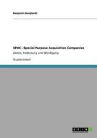 SPAC - Special Purpose Acquisition Companies: Zweck, Bedeutung und W�rdigung 3640534247 Book Cover