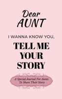 Dear Aunt Guided Journal For Memory Keepsake, I Wanna Know You, Tell Me Your Life Story: A Special Guided Journal For Aunts To Share Their Story B0DSDKFT24 Book Cover