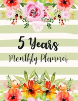 Five year Monthly Planner: Monthly Schedule Organizer Planner For To Do List Academic Schedule Agenda Logbook Or Student, Teacher Organizer Journal, ... Holidays. Watercolor Pink Orange Floral Cover 1693707632 Book Cover