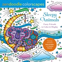 Zendoodle Colorscapes: Sleepy Animals: Furry Friends at Rest to Color & Display 1250282055 Book Cover