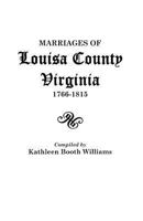 Marriages of Louisa County, Virginia, 1766-1815 0806350903 Book Cover