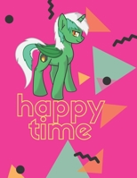 Happy time: beautiful animals coloring book for girls B08ZVKXJ5G Book Cover