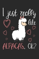 I Just Really Like Alpacas, OK?: DIN A5 Alpaka Notizheft leer | 120 Seiten leeres Alpaka Notizbuch für Notizen in Schule, Universität, Arbeit oder zuhause. | Eine tolles Geschenk für Ihre Liebsten. 1671249828 Book Cover