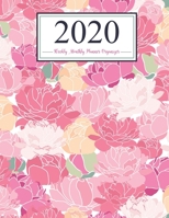 2020 Monthly Planner & Weekly Organizer: Peonies Watercolor Calendar (Large size 8.5x11) With Two Page Monthly View & Weekly Sheets with To-Do Lists/Goal Trackers/Healthy Habits & Gratitude Pages 1700741098 Book Cover