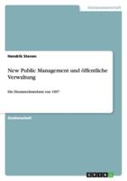 New Public Management und �ffentliche Verwaltung: Die Dienstrechtsreform von 1997 3640353838 Book Cover