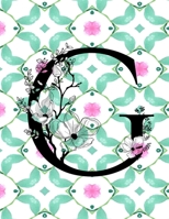 Cornell Notes Notebook: Floral Monogram G - Large 8.5"x11" - 140 Pg - Cornell Note Taking System for Students - College-Ruled - Softbound - Glossy Cover 1097284336 Book Cover