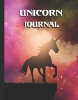 Unicorn Journal: Journal and Notebook- Composition Size (8.5x11) With Wide Lined and Blank Pages, Perfect for Journal & Notes 1704368685 Book Cover