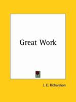 The Great Work 1014050669 Book Cover