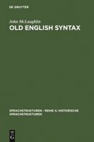 Old English Syntax: A Handbook 3484650044 Book Cover