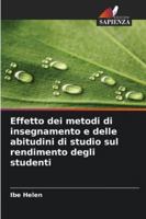 Effetto dei metodi di insegnamento e delle abitudini di studio sul rendimento degli studenti 6209330045 Book Cover