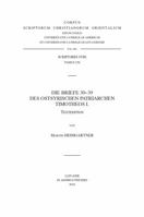 Die Briefe 30-39 Des Ostsyrischen Patriarchen Timotheos I. T. 9042932988 Book Cover