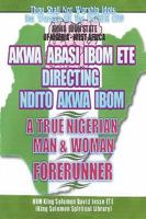 Ndito Akwa Ibom State - A True Nigerian Man and Woman 0956149812 Book Cover