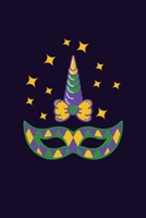 Mardi Gras Unicorn Mask: Mardi Gras Notebook | Cool Carnival Shrove Tuesday Journal New Orleans Festival Mini Notepad (6"X9") 1661669417 Book Cover