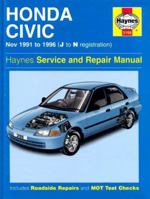 Honda Civic (91-96) Service and Repair Manual (Haynes Service and Repair Manuals) 1859601995 Book Cover