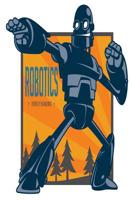 Robotics Power of Engineering: 6x9 College Ruled Line Paper 150 Pages 1099176514 Book Cover