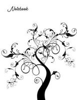 Notebook: 8.5 x 11, college-ruled, 120 pages, black tree 1090166230 Book Cover