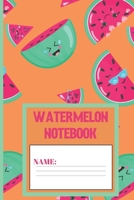 Watermelon Notebook: Watermelon gifts: cute Sea Buckthorn colored pattern blank Lined notebook/Journal to write in. 1692653814 Book Cover