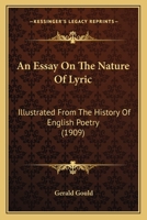An Essay on the Nature of Lyric 0530672995 Book Cover