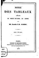 Notice Des Tableaux L�gu�s Au Mus�e National Du Louvre 1146972709 Book Cover