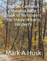 Not So Common Sense: a little book of reminders for those in early recovery 1495968294 Book Cover